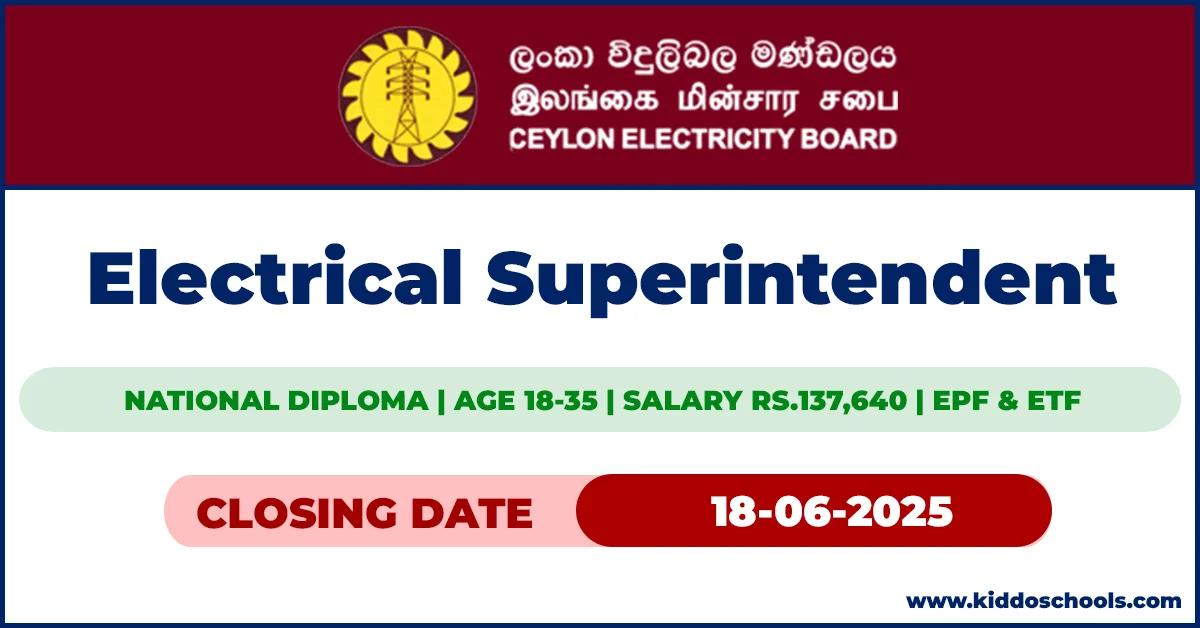 CEB Job Vacancies 2025 - Electrical Superintendent