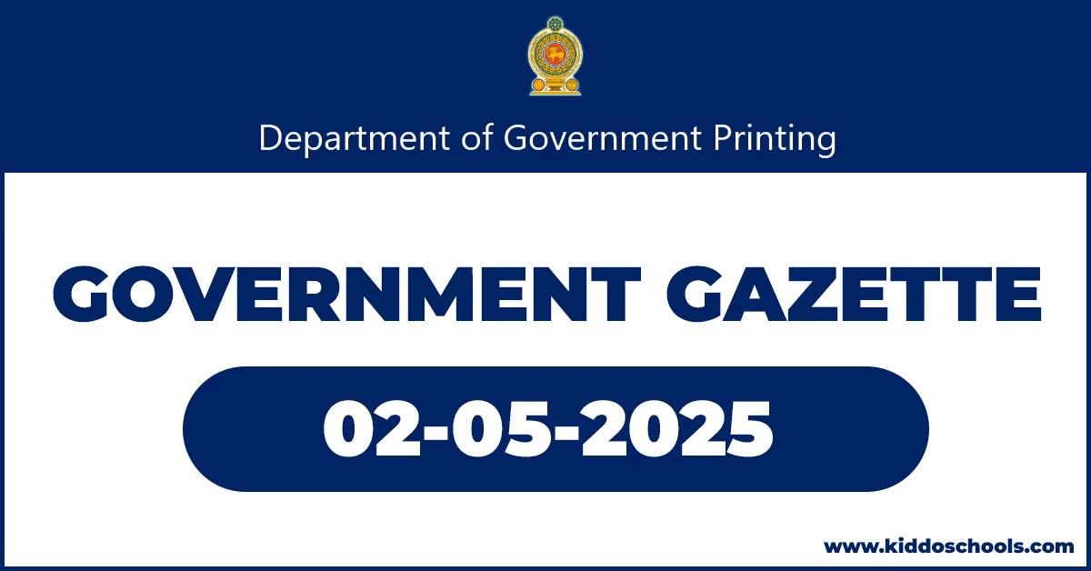 Sri Lanka Government Gazette 02-05-2025