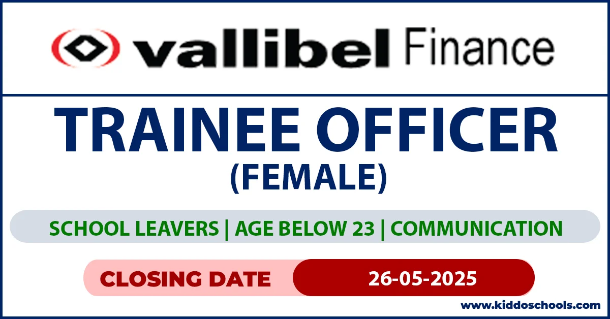 Vallibel Finance Job Vacancies 2025 - Trainee Officer (Female)