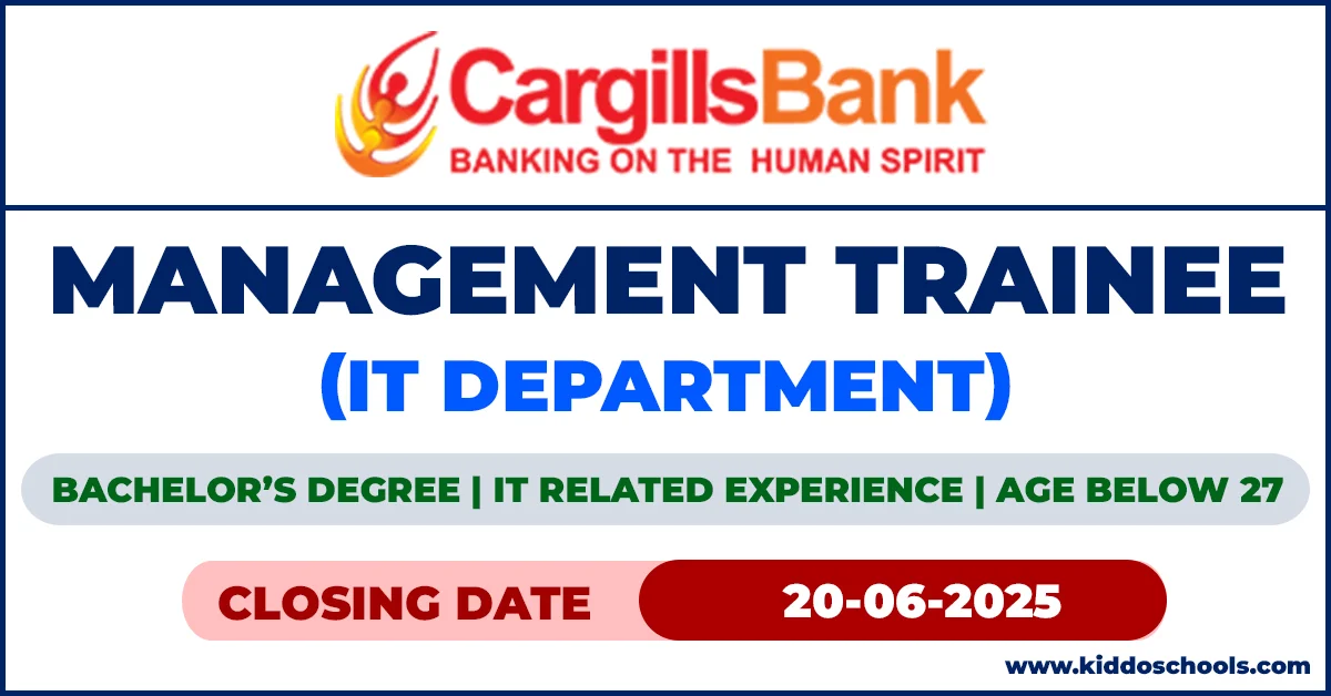Cargills Bank Job Vacancies 2025 - Management Trainee