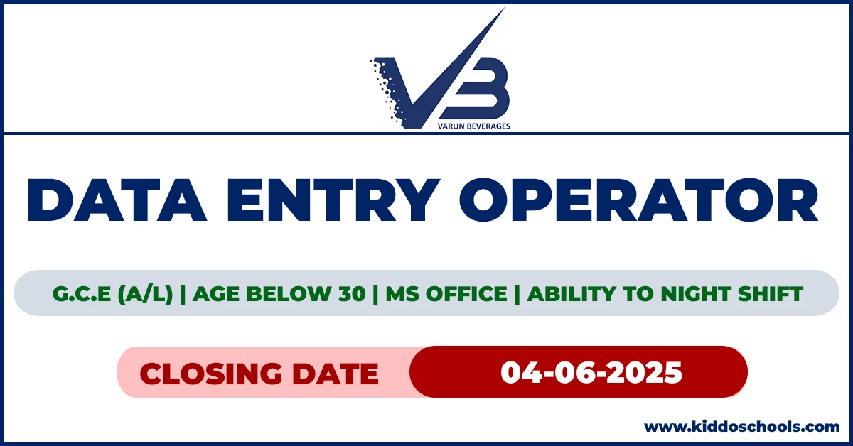 Data Entry Jobs in Sri Lanka 2025 - Operator