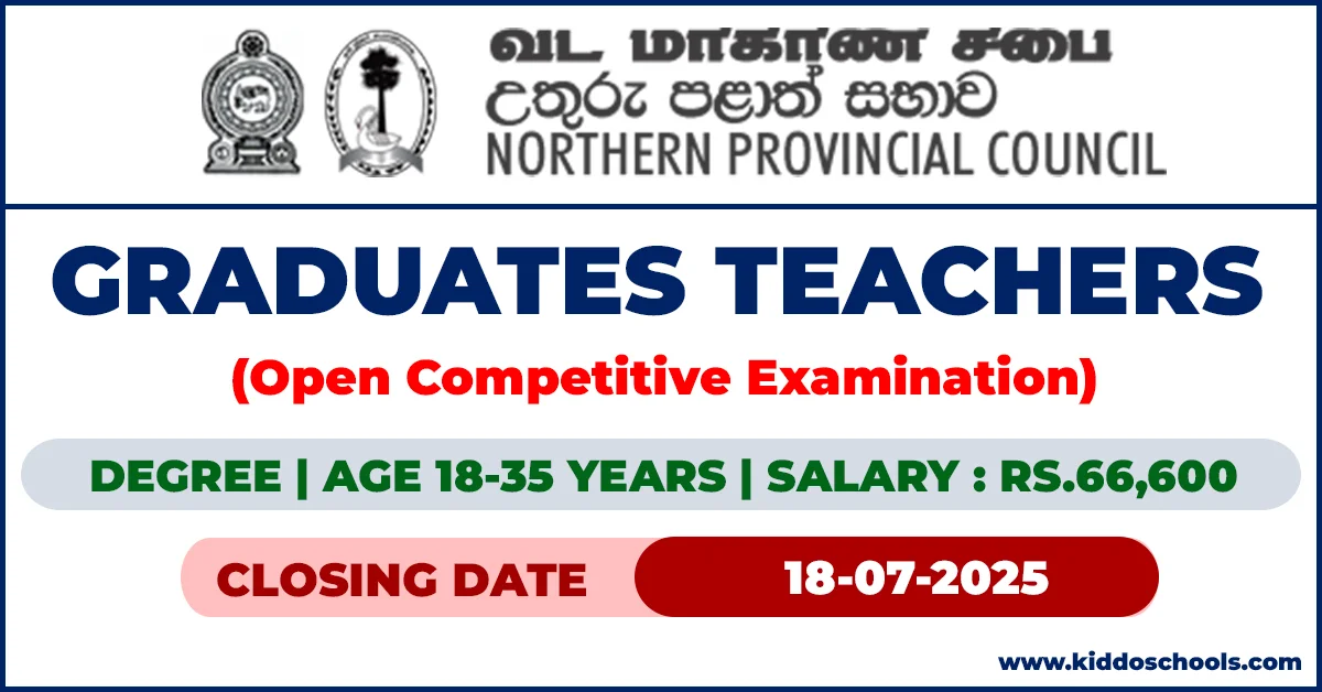 Open Competitive Examination for Graduates Teachers - Northern Province