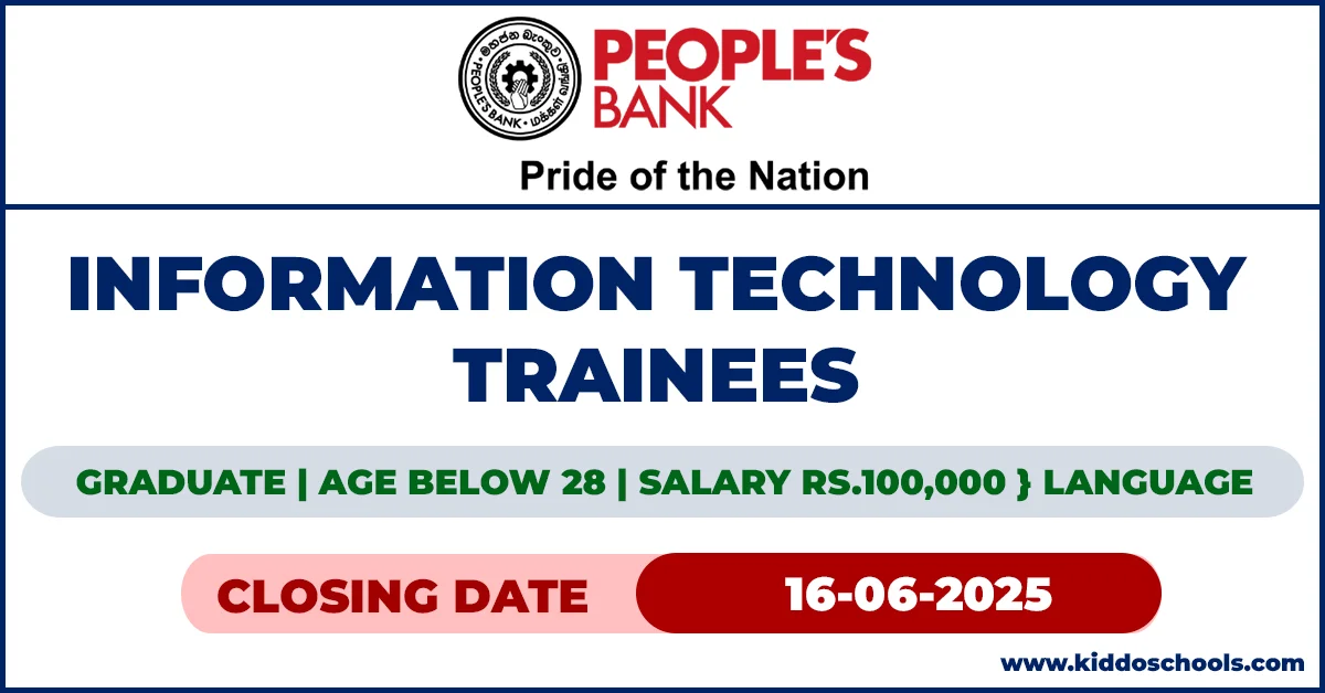 Peoples Bank Job Vacancies 2025 - IT Graduate Trainees