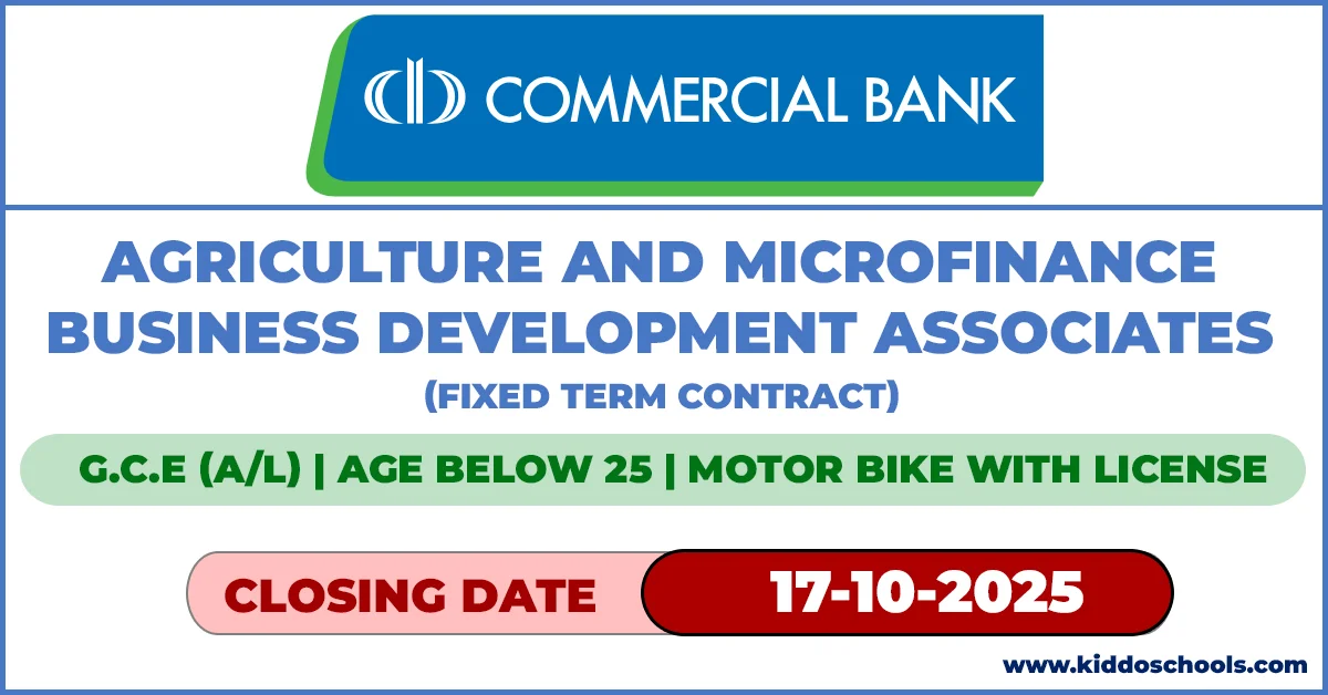 Commercial Bank Job Vacancies 2025 - Associates