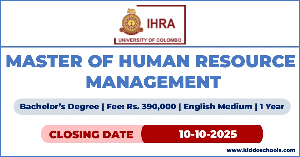 Master of Human Resource Management (MHRM) at University of Colombo 2025 1 Master of Human Resource Management (MHRM) at University of Colombo