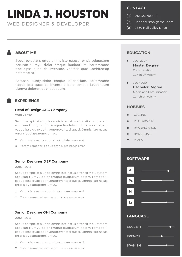 Basic CV Template 8