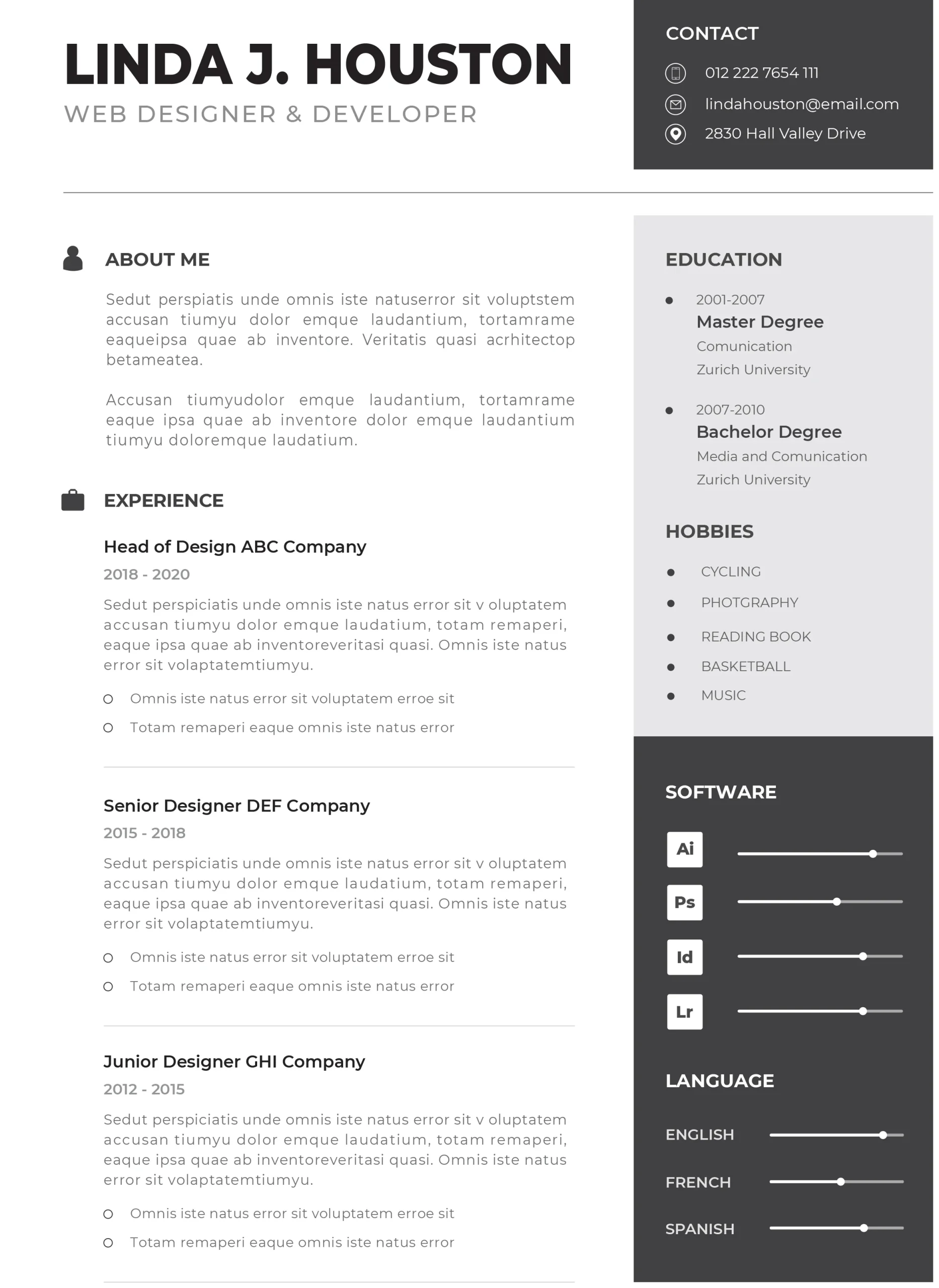 Basic CV Template 8