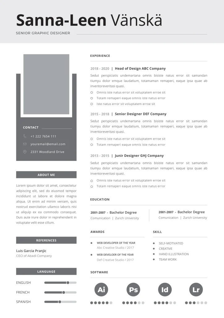 Professional CV Template 6