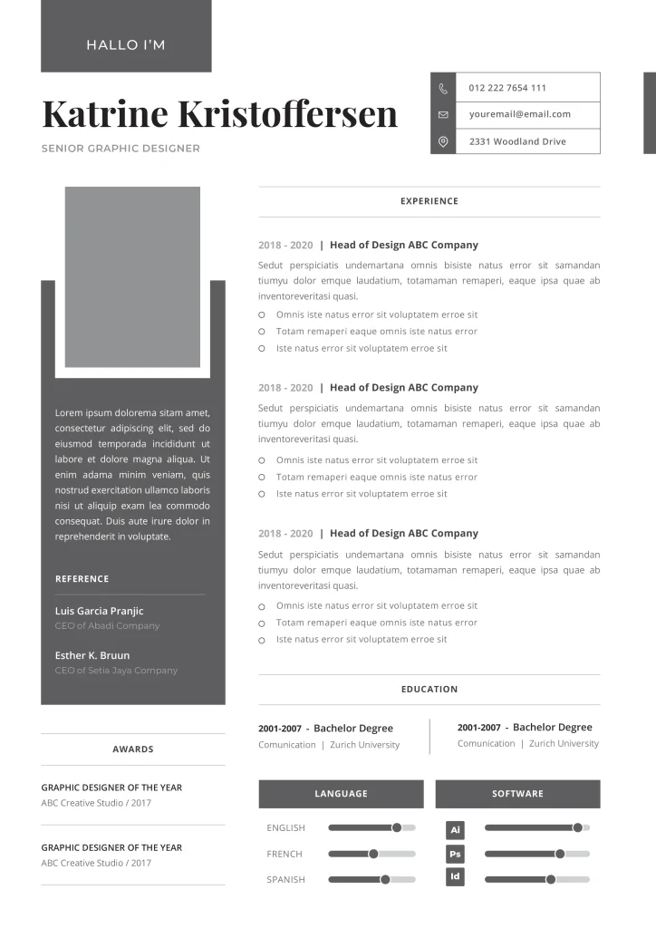 Professional CV Template 7