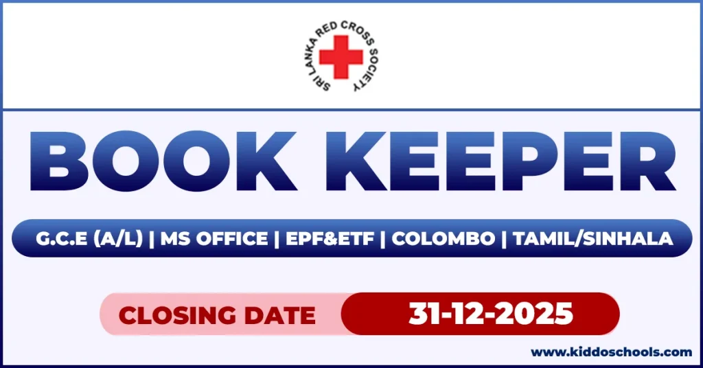 Sri Lanka Red Cross Job Vacancies 2026 in Sri Lanka – Book Keeper Position