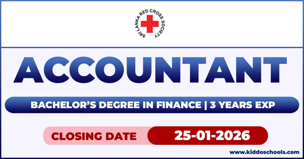 Sri Lanka Red Cross Job Vacancies 2026 for Accountant