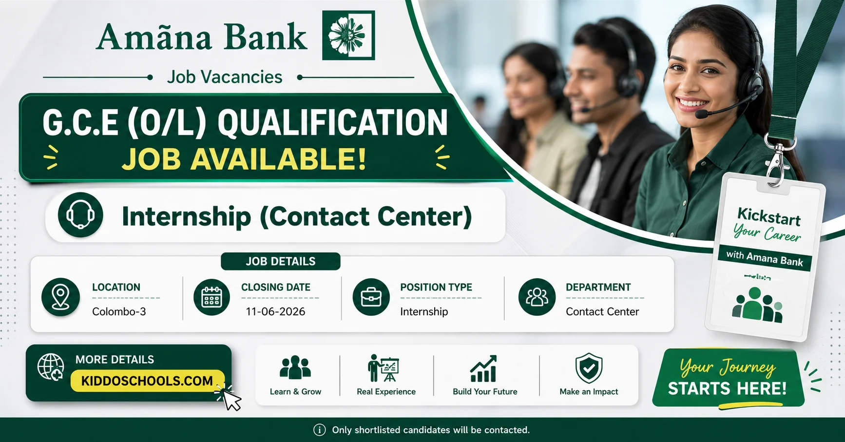 Amana Bank Job Vacancies 2026 - Internship