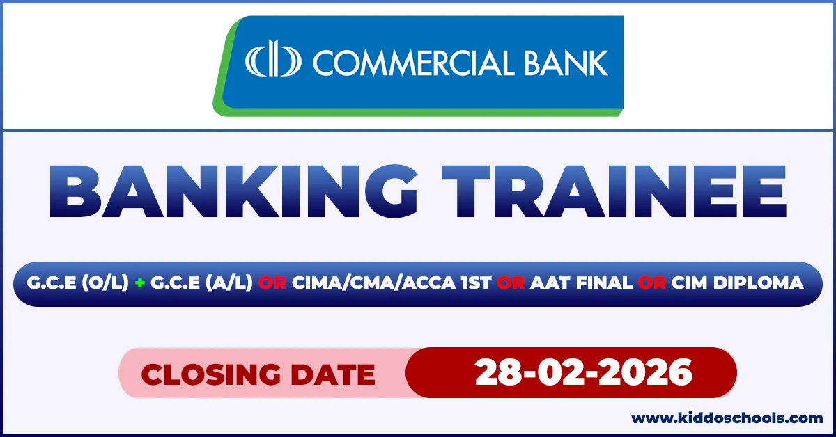 Commercial Bank Job Vacancies 2026 - Banking Trainee