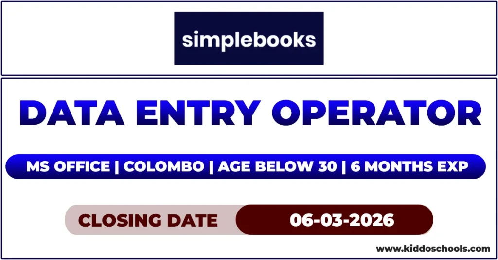Data Entry Job Vacancies 2026 - Simplebooks