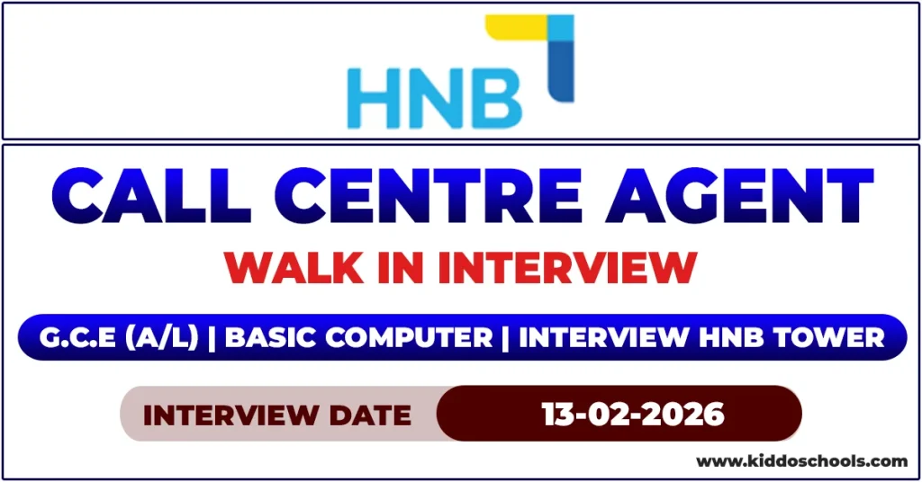 HNB Bank Job Vacancies 2026 - Call Centre Agent