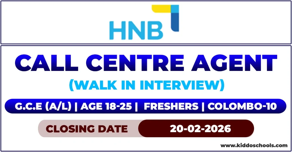 HNB Bank Job Vacancies 2026 Colombo - Call Centre Agent