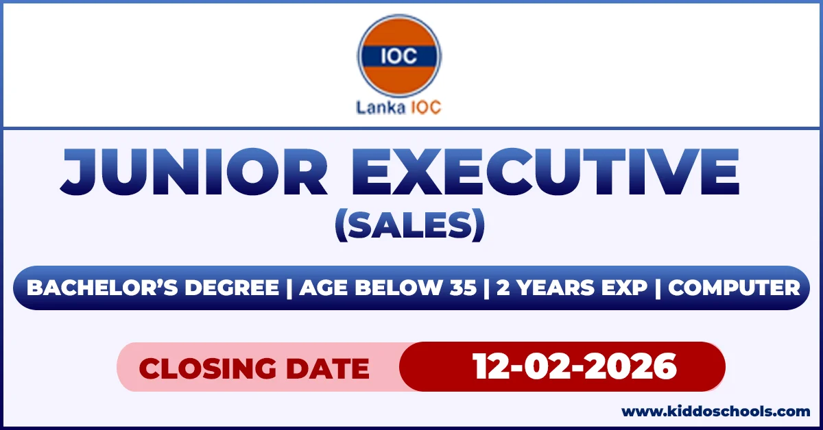 Lanka IOC Job Vacancies 2026 – Junior Executive (Sales)