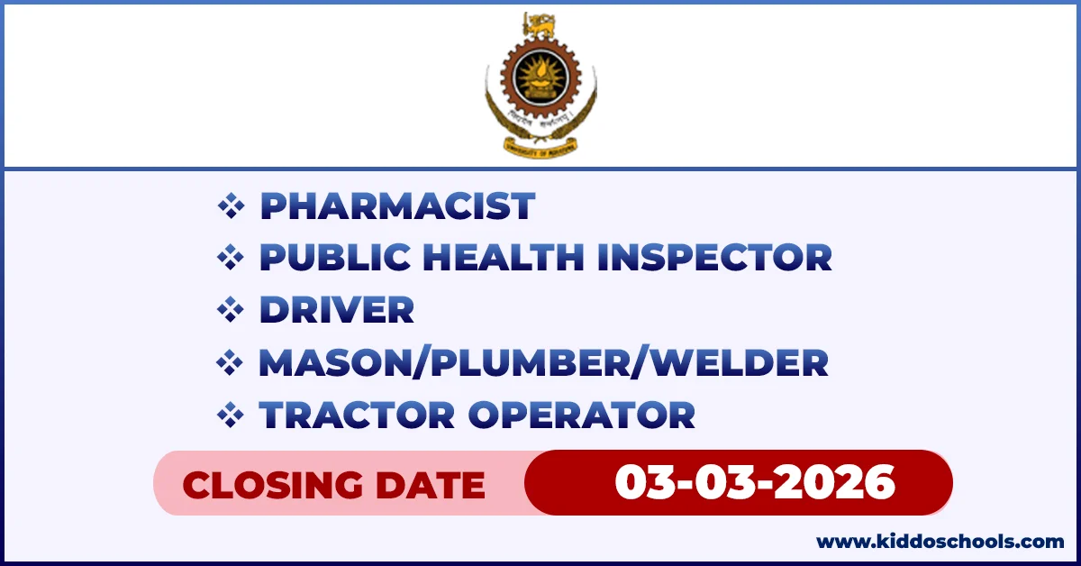 Moratuwa University Job Vacancies 2026 - Non Academic