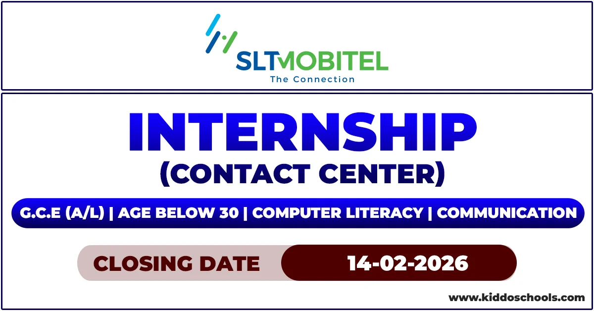 SLT Job Vacancies 2026 in Internship - Contact Center