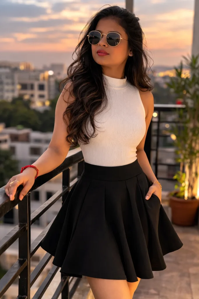 Rooftop Fashion Portrait Photography – The Perfect Golden Hour Look Chat GPT1