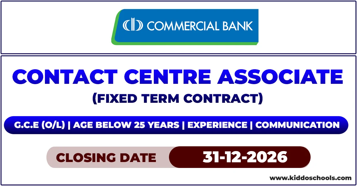 Commercial Bank Job Vacancies 2026 - Contact Centre Associate