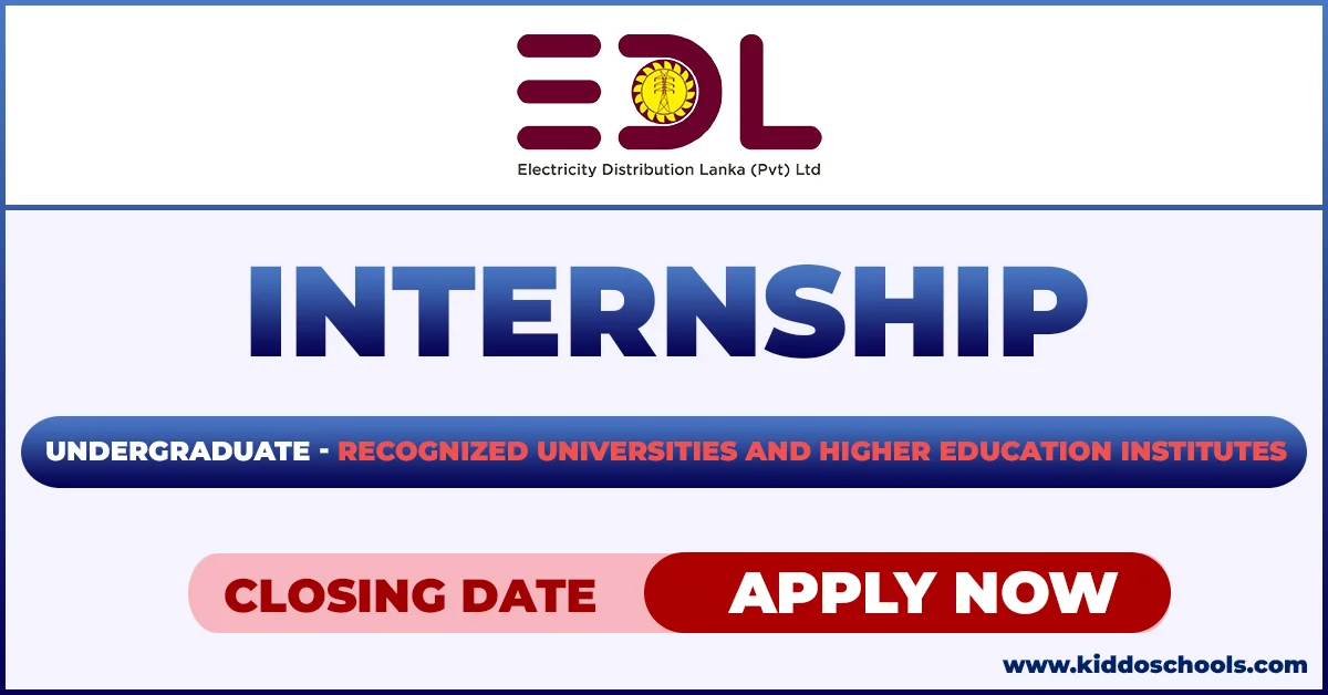 Electricity Distribution Lanka (EDL) Job Vacancies 2026 - Internship