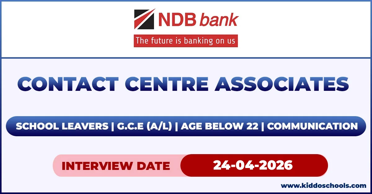 NDB Bank Job Vacancies 2026 - Contact Centre Associates april