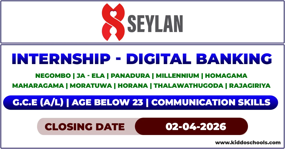 Seylan Bank Job Vacancies 2026 - Internship in Digital Banking