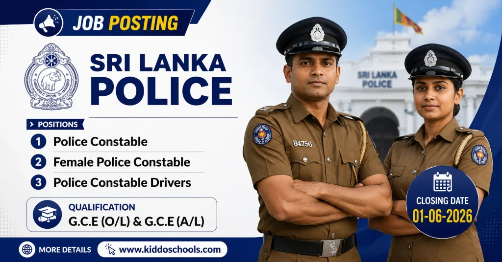 Sri Lanka Police Job Vacancies 2026 - Apprentice Officers
