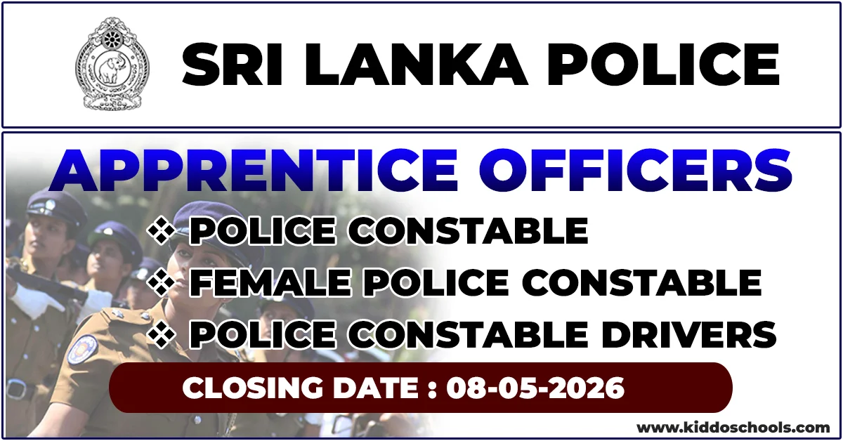 Sri Lanka Police Job Vacancies 2026 - Apprentice Officers