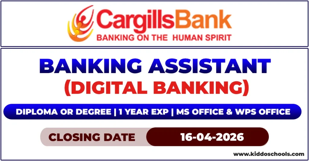 Cargills Bank Job Vacancies 2026 - Banking Assistant (Digital Banking)