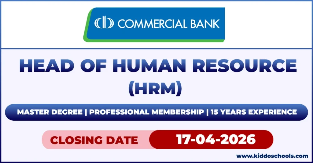 Commercial Bank Job Vacancies 2026 - Head of Human Resource