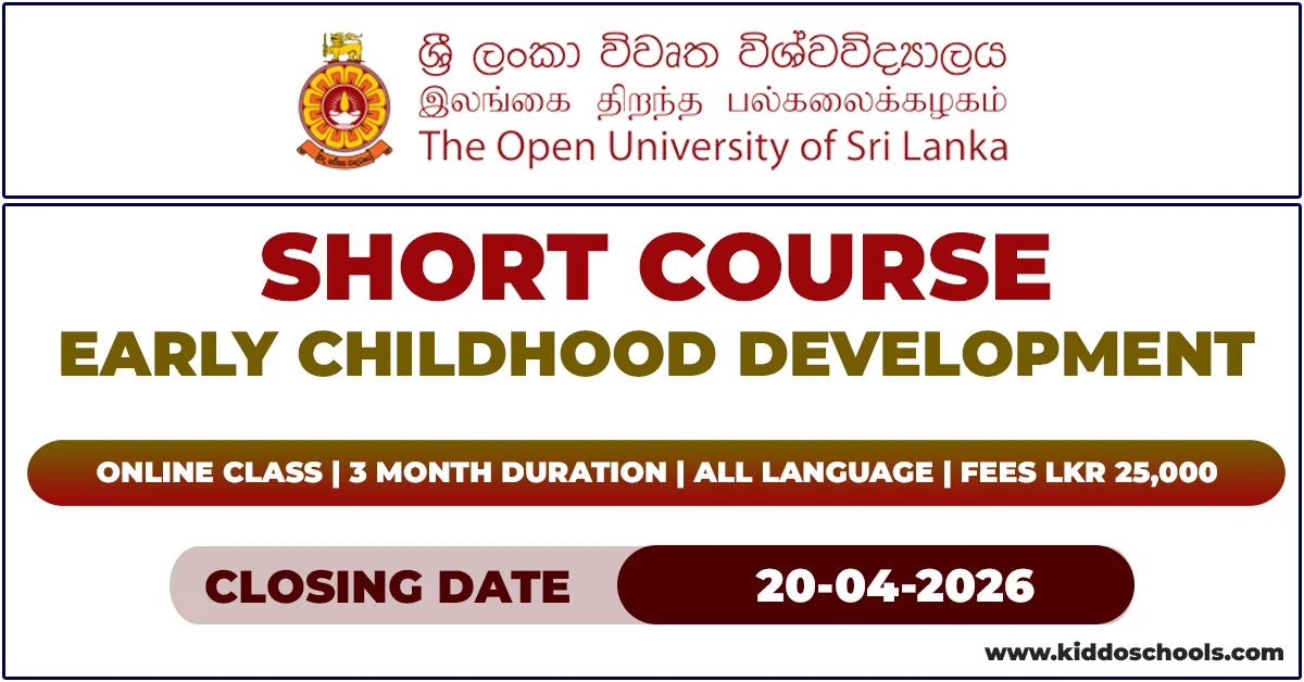 Early Childhood Development Short Course 2026 - OUSL