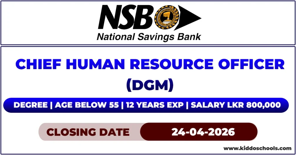 NSB Bank Job Vacancies 2026 - Chief Human Resource Officer (DGM)