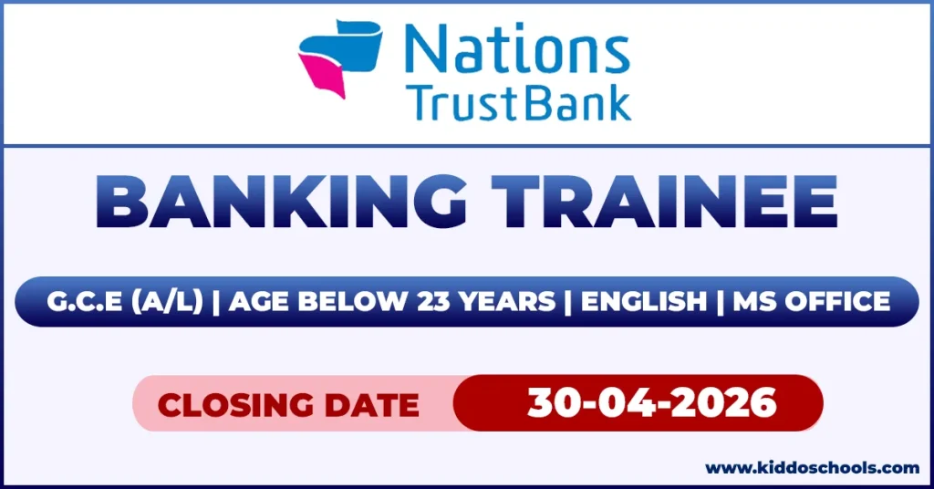 Nations Trust Bank Vacancies 2026 - Banking Trainee