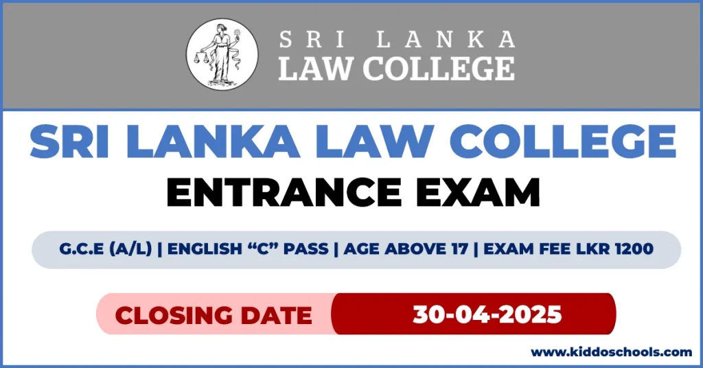 Sri Lanka Law College Entrance Exam 2026 (Academic Year 2027) – Apply Now