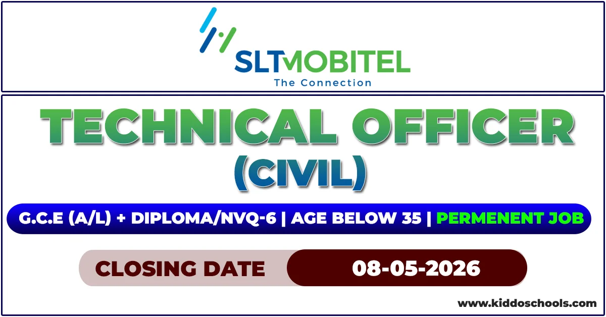 Sri Lanka Telecom Vacancies 2026 – Technical Officer (Civil)