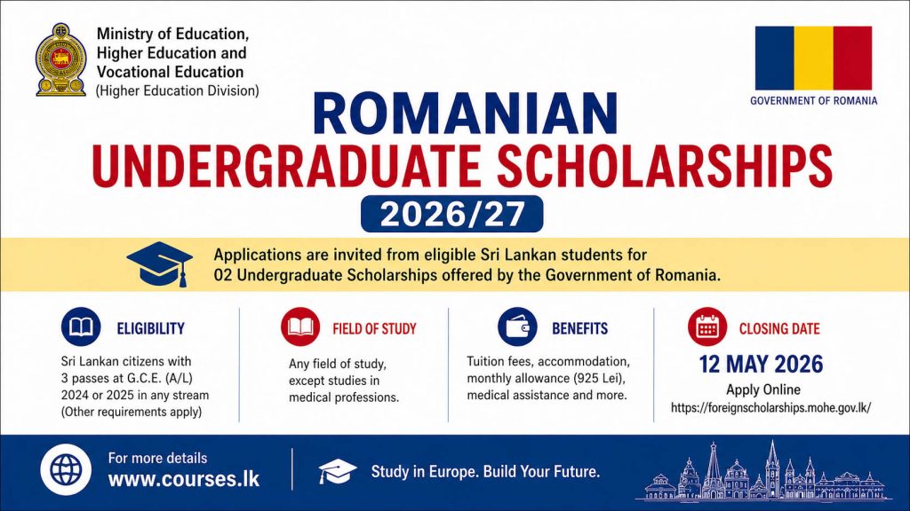 Undergraduate Scholarships offered by the Government of Romania 2026 E