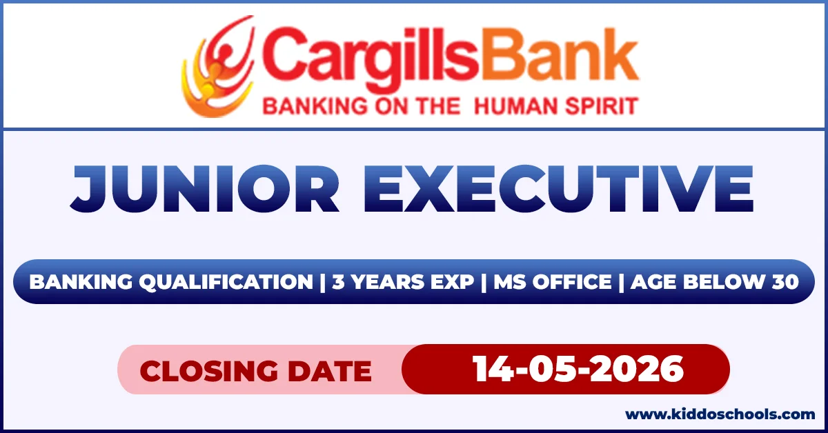 Cargills Bank Job Vacancies 2026 - Junior Executive