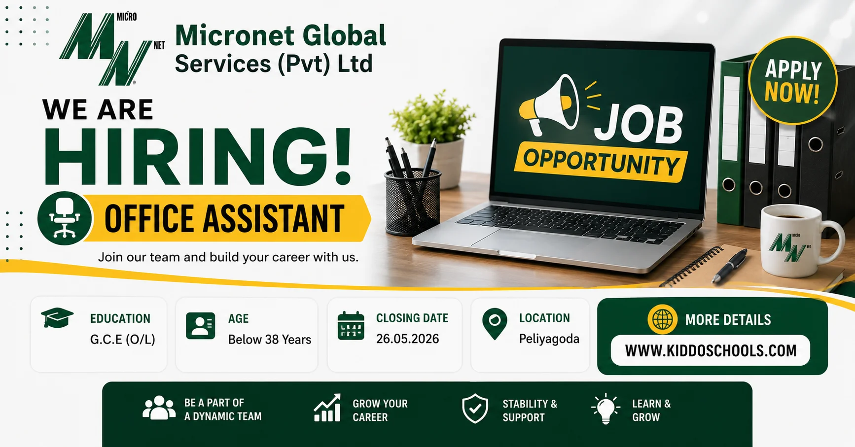 Micronet Global Job Vacancies 2026 - Office Assistant