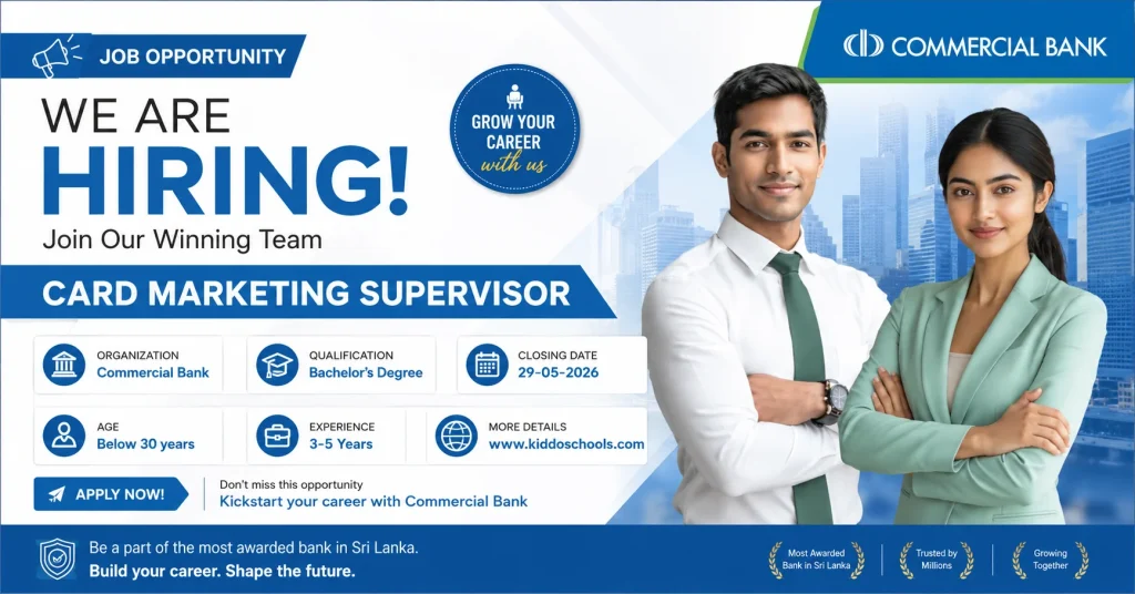 Commercial Bank Job Vacancy 2026 - Card Marketing Supervisor