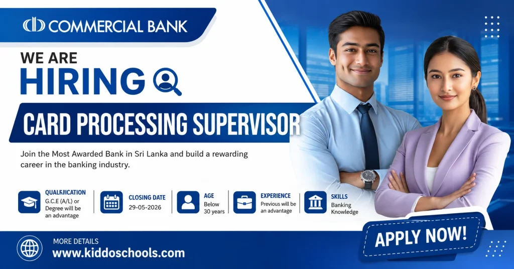 Commercial Bank Job Vacancy 2026 - Card Processing Supervisor