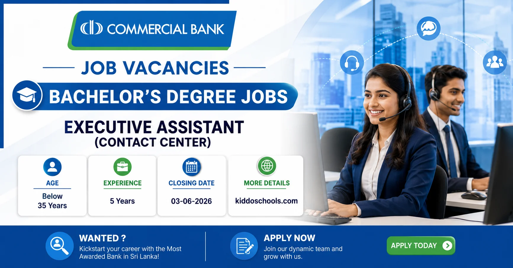 Commercial Bank Vacancy 2026 - Executive Assistant