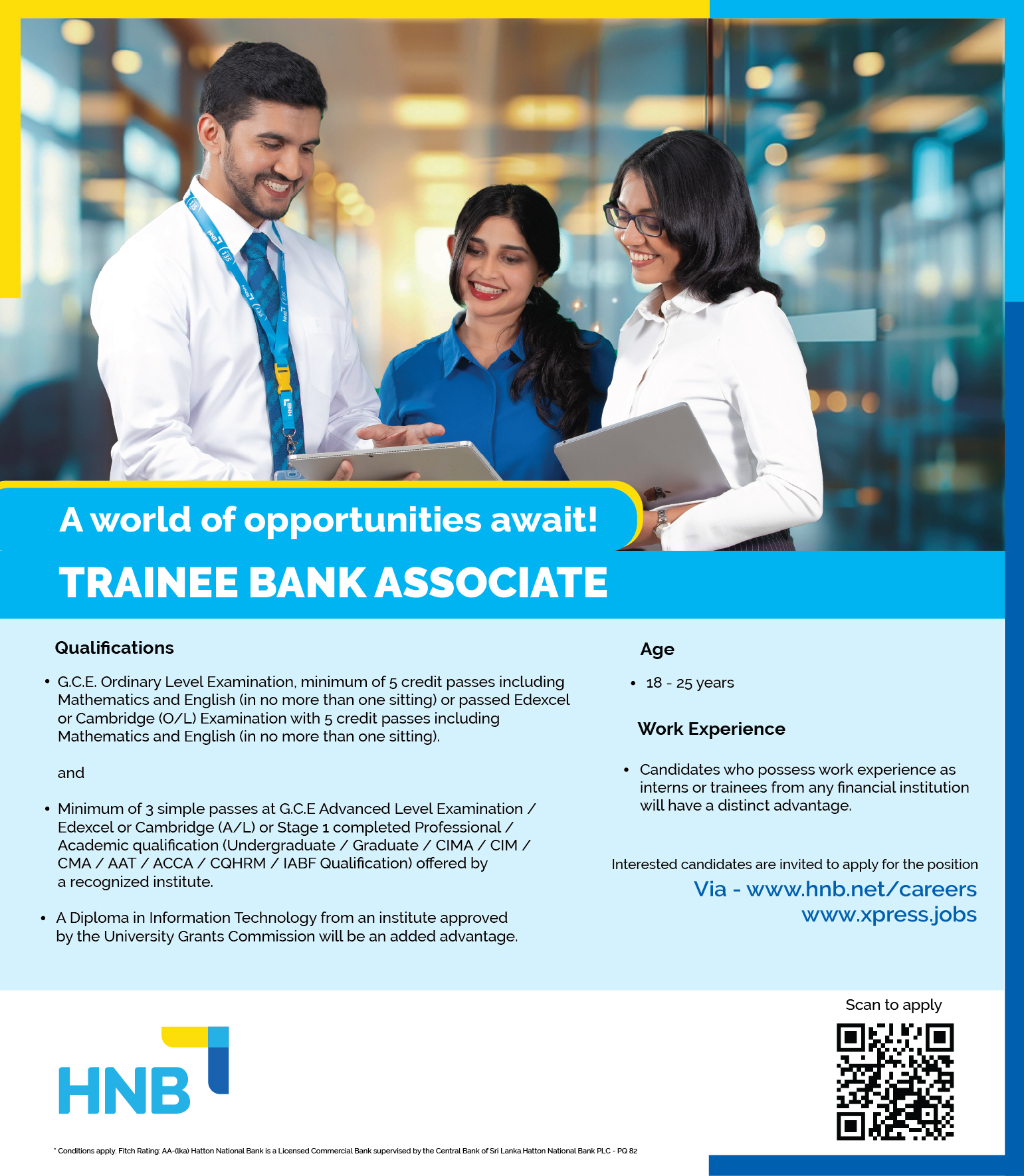 hnb bank trainee 2026 may