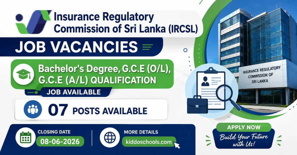 Insurance Regulatory Commission (IRCSL) Vacancies 2026 - May