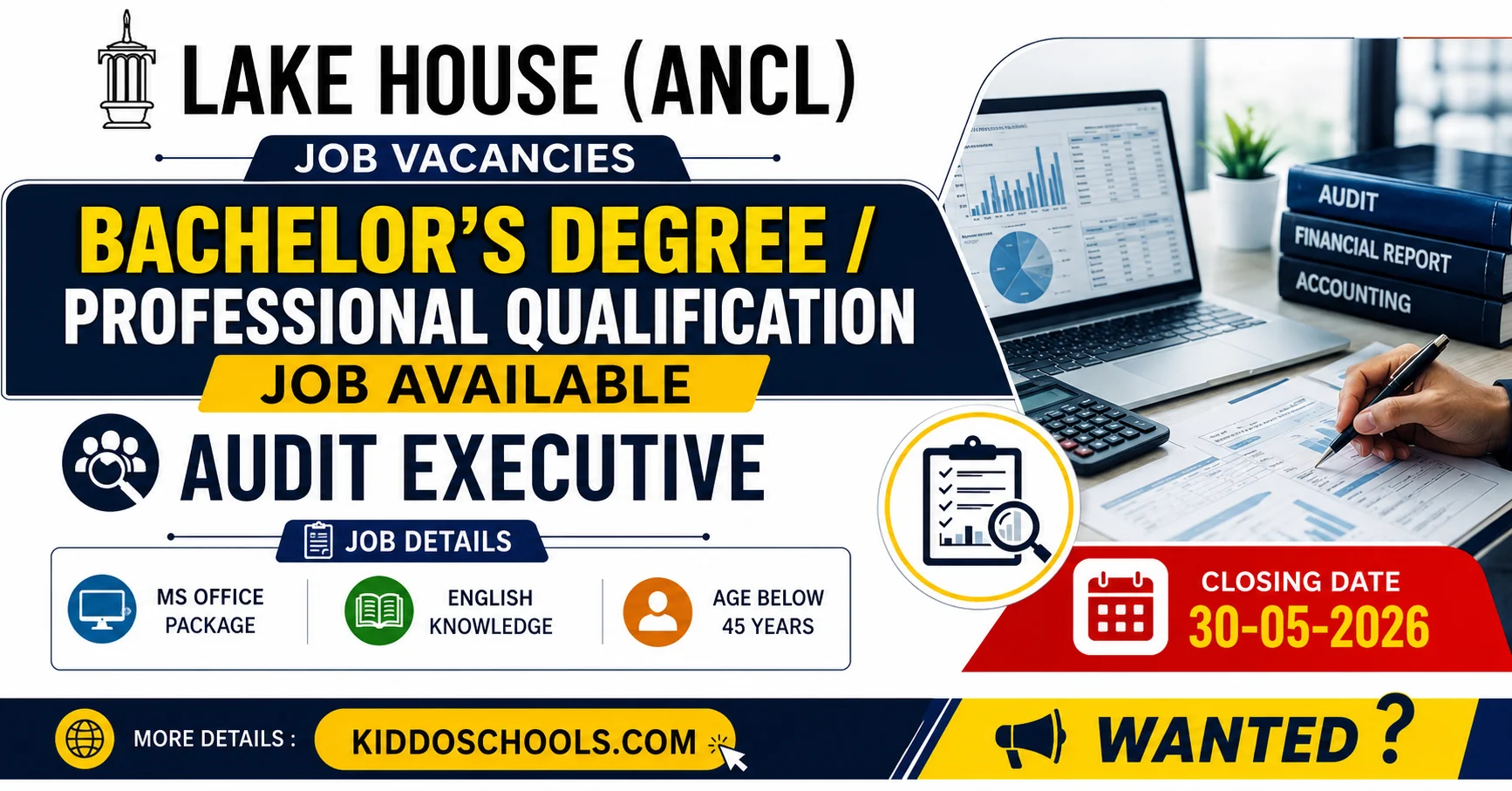 Lake House Job Vacancies 2026 - Audit Executive