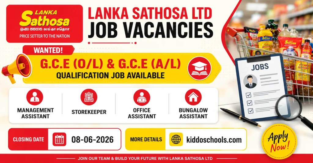 Lanka Sathosa Job Vacancies 2026 - June