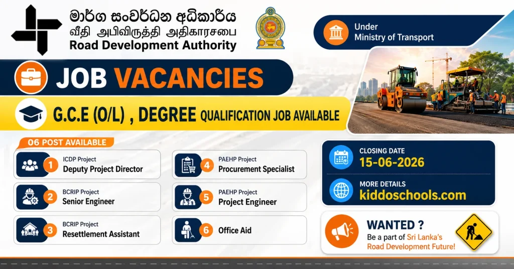 Ministry of Transport Job Vacancies 2026 - RDA Project Opportunities
