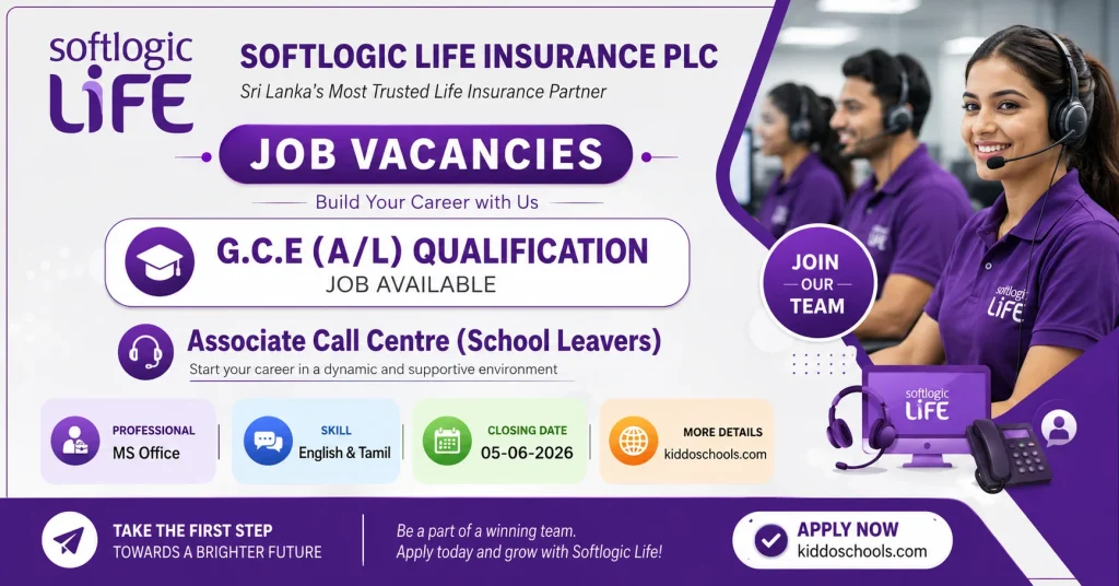 Softlogic Life Insurance Job Vacancies 2026 - Associate Call Centre