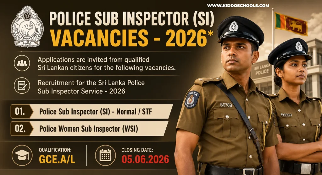 Sri Lanka Police Vacancies 2026 - Sub Inspector